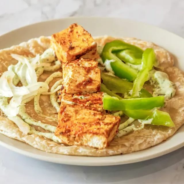 Paneer Tikka Kathi Roll.